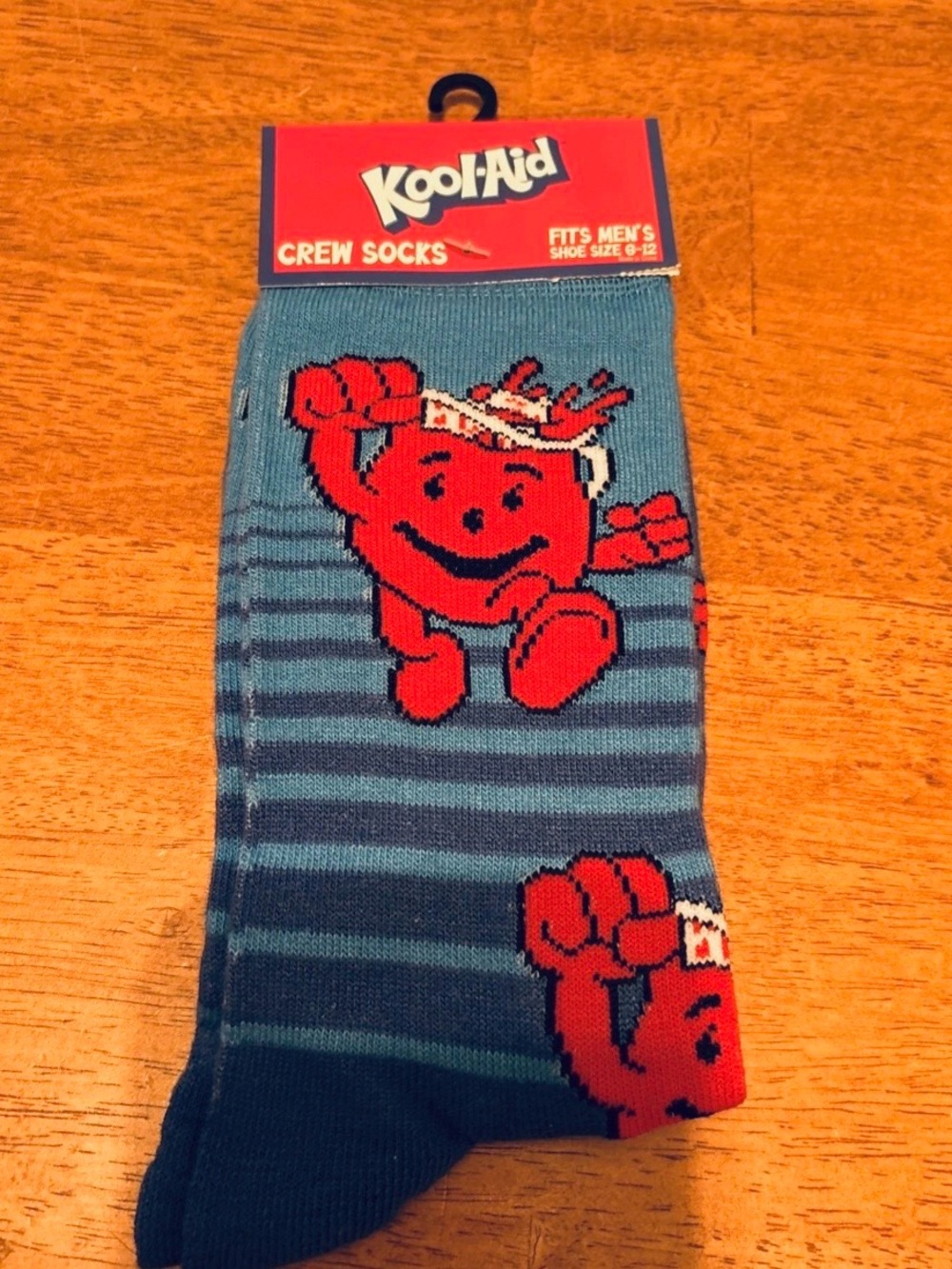 Kool-Aid Man Crew Socks One Pair For Mens Size 6-12